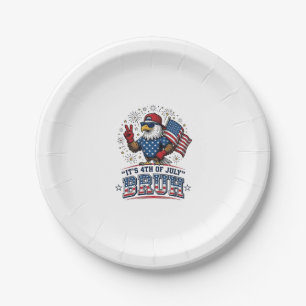 Lustiges 4. Juli Adler Bruh Patriotisches Shirt-De Pappteller