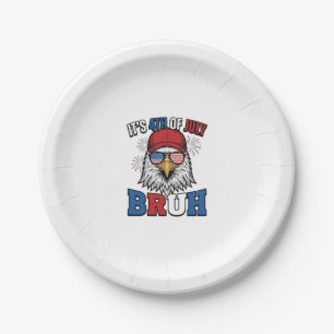 Lustiges 4. Juli-Adler Bruh Patriotisches Shirt-De Pappteller