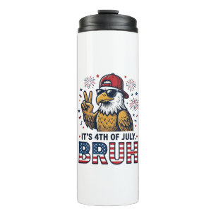 Lustiges 4. Juli Adler Bruh Patriotisches Shirt-De Thermosbecher