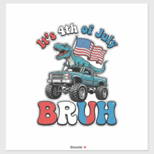 Lustiges 4. Juli Dinosaurier Monster Truck Shirt_1 Aufkleber