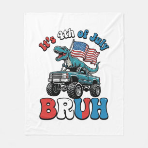 Lustiges 4. Juli Dinosaurier Monster Truck Shirt_1 Fleecedecke