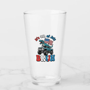 Lustiges 4. Juli Dinosaurier Monster Truck Shirt_1 Glas