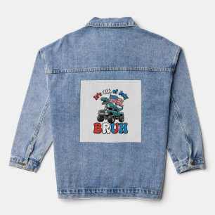 Lustiges 4. Juli Dinosaurier Monster Truck Shirt_1 Jeansjacke