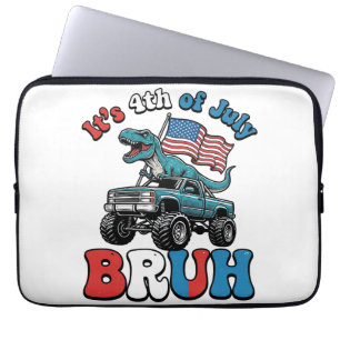 Lustiges 4. Juli Dinosaurier Monster Truck Shirt_1 Laptopschutzhülle