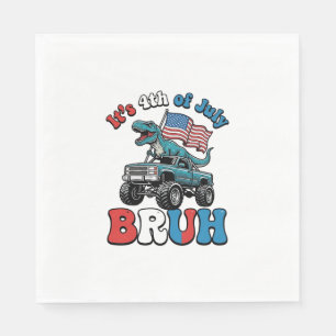 Lustiges 4. Juli Dinosaurier Monster Truck Shirt_1 Serviette