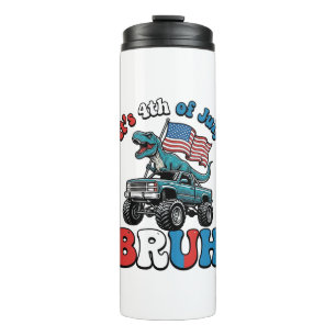 Lustiges 4. Juli Dinosaurier Monster Truck Shirt_1 Thermosbecher