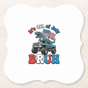 Lustiges 4. Juli Dinosaurier Monster Truck Shirt_1 Untersetzer