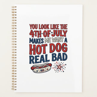 Lustiges 4. Juli Hot Dog patriotisches Shirtsdesig Planer