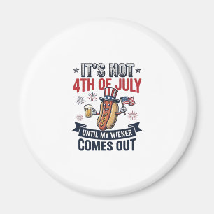 Lustiges 4. Juli Hot Dog Vintage Patriotisches Shi Magnet
