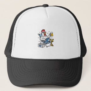 Lustiges 4. Juli Huhn Bier Patriotisches Hemd Desi Truckerkappe