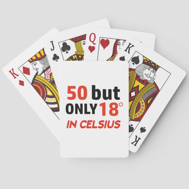 lustiges 50-Geburtstagsdesign Spielkarten (Rückseite)