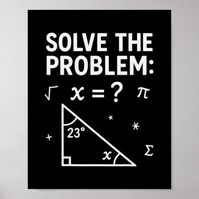 Lustiges 67 Mathe-Meme Löse das Problem Lehrer Für Poster (Vorne)