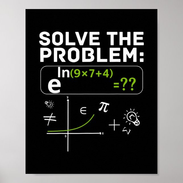Lustiges 67 Mathe-Meme Löse das Problem Lehrer Für Poster (Vorne)