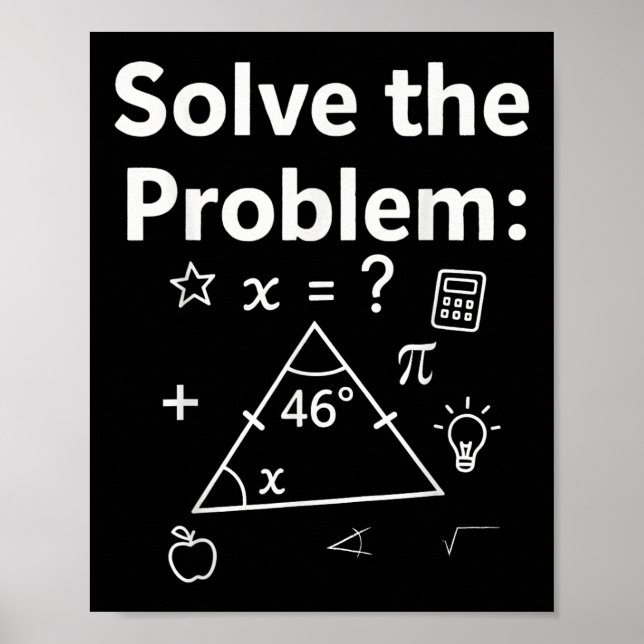 Lustiges 67 Mathe-Meme Löse das Problem Lehrer Für Poster (Vorne)