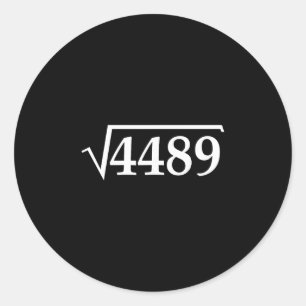 Lustiges 67 Meme Brainrot Quadratwurzel 4489 Slang Runder Aufkleber