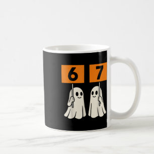 Lustiges 67 Meme Halloween Trend Six Seven Geister Kaffeetasse