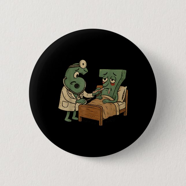 Lustiges 67 Meme Krankes Sieben Nummer Shirt  Button (Vorderseite)