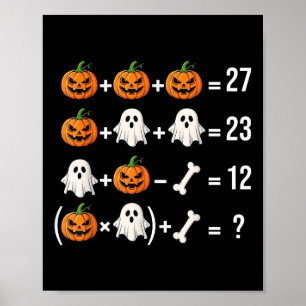 Lustiges 67 Meme-Kürbis-Geist-Mathe-Lehrer-Kostüm  Poster