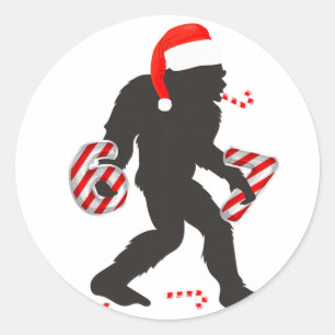 Lustiges 67 Meme mit Bigfoot und Zuckerstangen Wei Runder Aufkleber