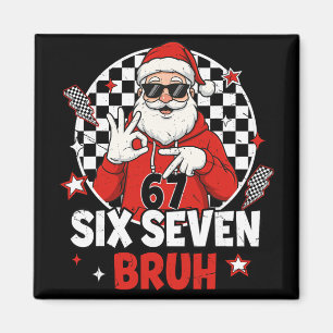 Lustiges 67 Meme Six Seven Weihnachten Bruh Santa Magnet