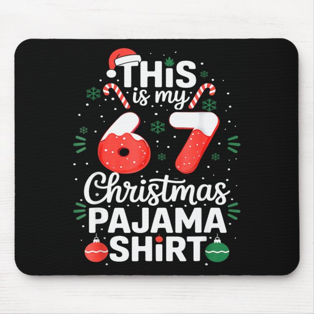 Lustiges 67 Sechs Sieben Meme Brainrot Peinlich We Mousepad (Vorne)