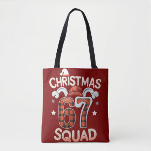 Lustiges 67 Six Seven Meme Brainrot  Weihnachtsman Tasche