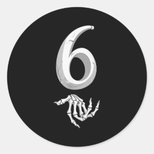 Lustiges 67 Six Seven Meme-Paar passende Halloween Runder Aufkleber