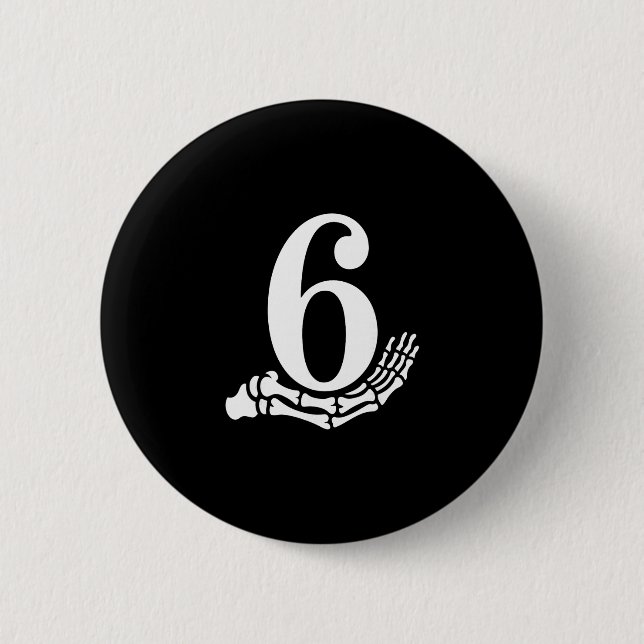 Lustiges 67 Six Seven Meme Paar passendes Hallowee Button (Vorderseite)