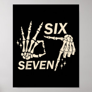 Lustiges 67 Six Seven Meme-Paar passendes Hallowee Poster