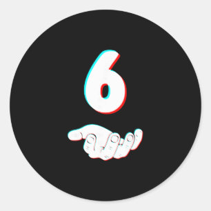 Lustiges 67 Six Seven Meme Paar passendes Hallowee Runder Aufkleber