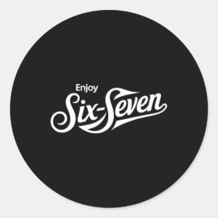 Lustiges 67 Six Seven Meme T-Shirt Für Humorliebha Runder Aufkleber
