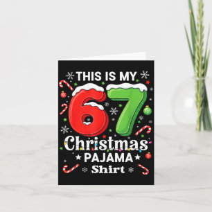 Lustiges 67 Six Seven Meme Weihnachten Pyjama-Shir Karte