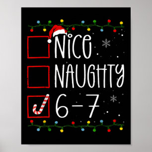 Lustiges 67 Six Seven Meme Weihnachten Unartig Net Poster