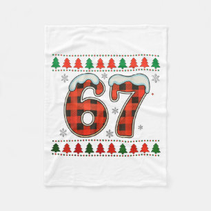 Lustiges 67 Six Seven Squad Meme Weihnachten Hässl Fleecedecke