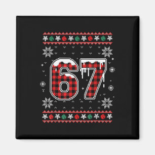Lustiges 67 Six Seven Squad Meme Weihnachten Hässl Magnet