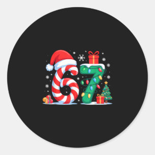 Lustiges 67 Weihnachten 6 7 Sechs Sieben Meme 6 7 Runder Aufkleber