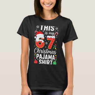 Lustiges 67 Weihnachten Pyjama-Shirt Sechs Sieben T-Shirt