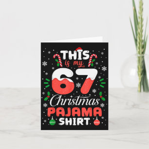 Lustiges 67 Weihnachten Pyjama-Shirt Six Seven Mem Karte
