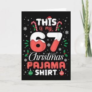 Lustiges 67 Weihnachten Pyjama-Shirt Six Seven Mem Karte