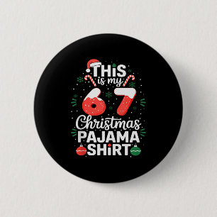 Lustiges 67 Weihnachten Schlafanzug Shirt Sechs Si Button