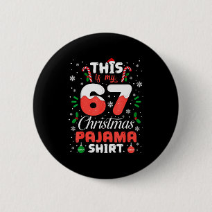 Lustiges 67 Weihnachten Schlafanzug Shirt Sechs Si Button