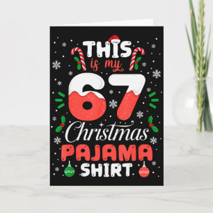 Lustiges 67 Weihnachten Schlafanzug Shirt Sechs Si Karte