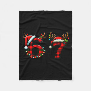 Lustiges 67 Weihnachten Six Seven Meme Brainrot Ch Fleecedecke