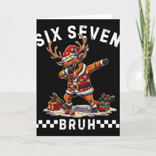 Lustiges 67 Weihnachten Six Seven Meme Dabbing Ren Karte