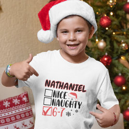 Lustiges 6-7 Weihnachts-Checkliste T-Shirt mit ind