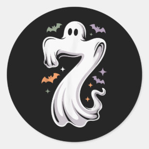 Lustiges 7-Geister-Meme-Halloween-Kostüm passendes Runder Aufkleber