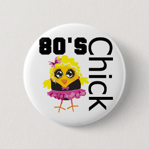 Lustiges 80er Küken Button