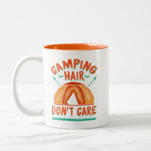 Lustiges Abenteuer Camping-Haar ist egal Zweifarbige Tasse