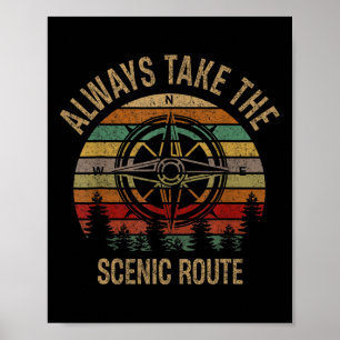 Lustiges Abenteuer Immer Die Landschaftsroute Wähl Poster