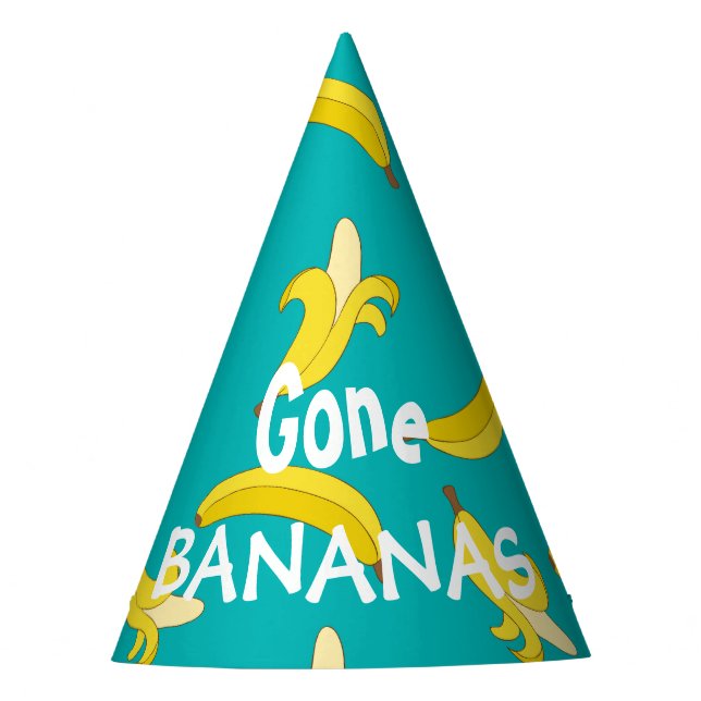 Lustiges abgezogenes Bananenmuster Partyhütchen (Vorderseite)